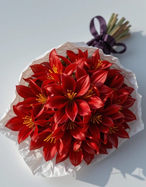 Beautifull Red Lily  Flower Bouquet